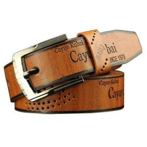 Belt Waist Leather Man Belts Hot Men Casual Faux Leather Hollow Waistband Waist Belt Business Gift