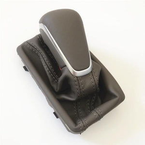 Planet Gates Brown Black Gear Shift Knob with Leather Boot Gaiter LHD AT Auto Trans ONLY For Audi NEW A7 A6 PA STYLE C7 2016 2017 2018