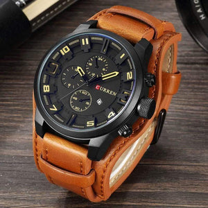 Planet Gates brown black Men Watches Man Clock  Top Brand Luxury Army Military Steampunk Sports Male Quartz-Watch Men Hodinky Relojes Hombre