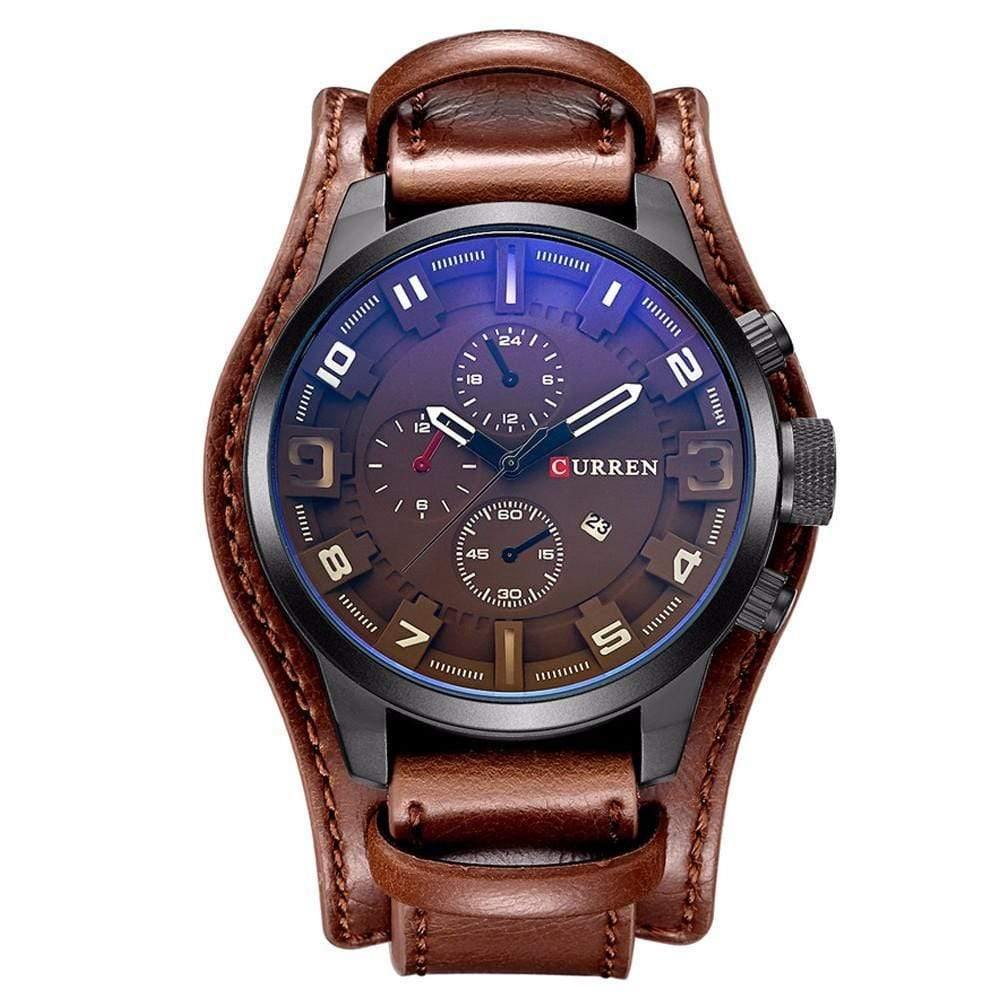 Planet Gates brown black Men Watches Man Clock  Top Brand Luxury Army Military Steampunk Sports Male Quartz-Watch Men Hodinky Relojes Hombre