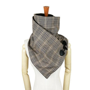 Planet Gates brown blue Wool winter women men scarf fashion shawl neck wrap scarves wrap Unisex scarf  Horn Toggle Closure