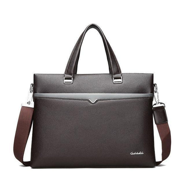 Planet Gates Brown Business Briefcase Men Bag Male Shoulder Laptop Bag Large Capacity Leather Handbag Messenger Bags High Quality