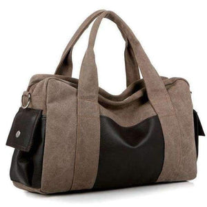 Planet Gates Brown Canvas Gym Bag Men Women Sports Bag for Fitness Outdoor Traveling Handbags Durable Multifunctional Training Shoulder Bag