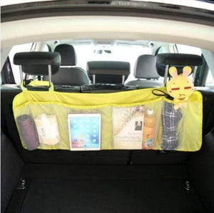 Planet Gates Brown Car Trunk Organizer Adjustable Backseat Storage Bag Net High Capacity Multi-use Oxford Automobile Seat Back Organizers Universal