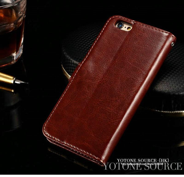 Planet Gates brown case / For iPhone 6 6S Wallet Leather Case For iPhone 6 6S Plus Luxury Coque Cover for iPhone 6 S 6S Plus Phone Cases With Card Slot TOMKAS Brand
