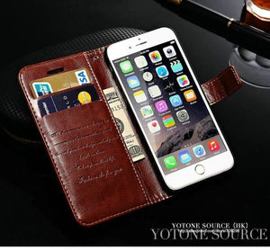 Planet Gates brown case / For iPhone 6 6S Wallet Leather Case For iPhone 6 6S Plus Luxury Coque Cover for iPhone 6 S 6S Plus Phone Cases With Card Slot TOMKAS Brand