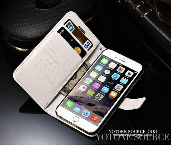 Planet Gates brown case / For iPhone 6 6S Wallet Leather Case For iPhone 6 6S Plus Luxury Coque Cover for iPhone 6 S 6S Plus Phone Cases With Card Slot TOMKAS Brand