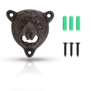 Cast Iron Vintage Bottle Opener Wall Mounted Wine Soda Opener Tools Bar Beer Openers Accessories Home Kitchen Party Supplies