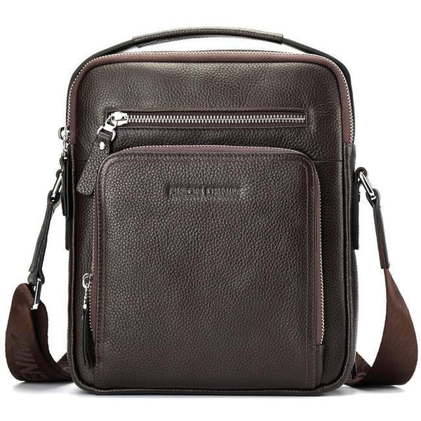 Planet Gates Brown / China / Big Leather Men Bags Ipad Handbags Male Messenger Bag Man Crossbody Shoulder Bag Men's Travel Bags N2333-1