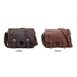 Planet Gates Brown / China CONTACT'S Genuine Crazy Horse Cowhide Leather Men Messenger Bag For Laptop Male Vintage Tote Shoulder Crossbody Bags Handbag