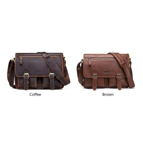 Planet Gates Brown / China CONTACT'S Genuine Crazy Horse Cowhide Leather Men Messenger Bag For Laptop Male Vintage Tote Shoulder Crossbody Bags Handbag