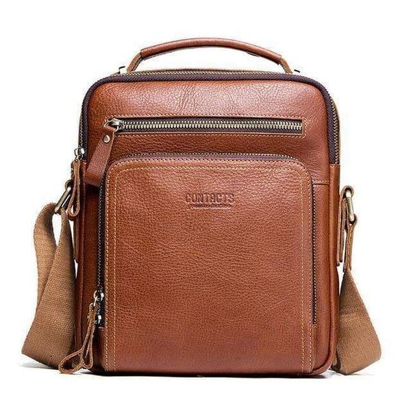 Planet Gates brown / China Leather men shoulder bag crossbody bags for men high quality bolsas fashion messenger bag for 9.7" Ipad