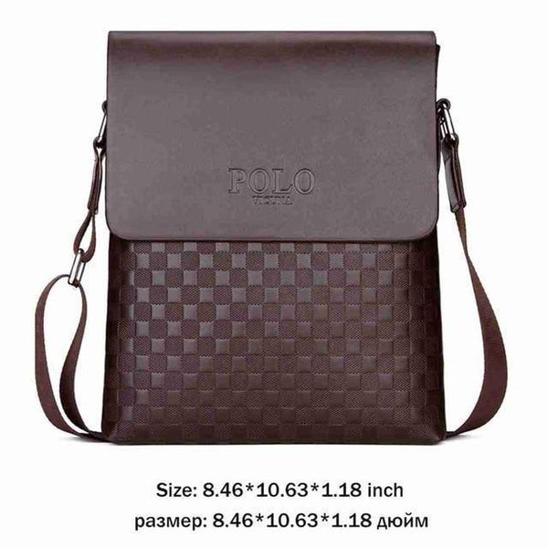 Planet Gates brown / China Leather Plaid Pattern Men's Shoulder Bags Vintage Business Man Bag Crossbody Bag For Men Simple Casual Messenger Bag