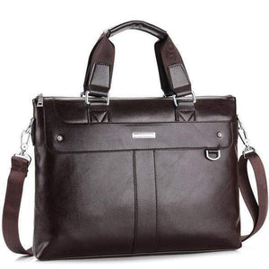 Planet Gates Brown / China Men Casual Briefcase Business Shoulder Bag Leather Messenger Bags Computer Laptop Handbag Bag Men's Travel Bags