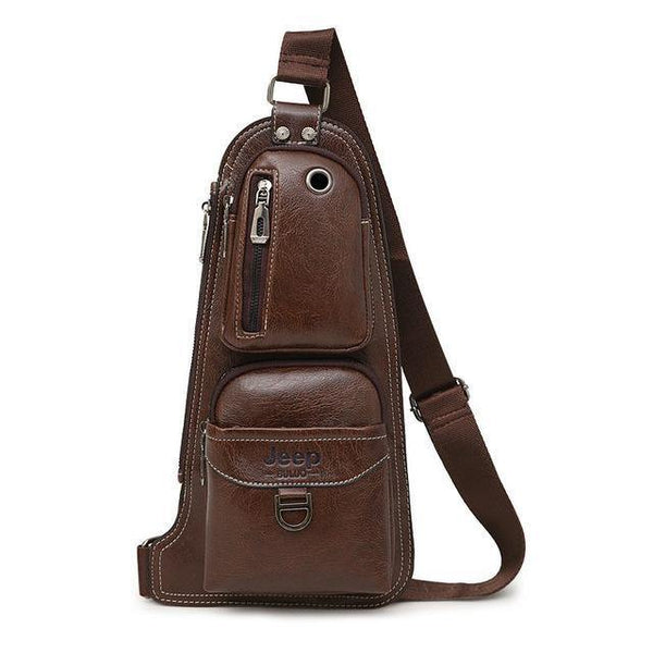 Planet Gates Brown / China Men Messenger Bags New Hot Crossbody Shoulder Bag Famous Brand Man's Leather Sling Chest Bag Fashion Casual 6196