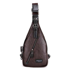 Planet Gates Brown / China New Arrival Magnetic Hasp Open Men Leather Chest Bag Famous Brand Men Travel Sling Shoulder Bag Casual Crossbody Bag