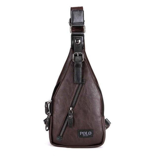 Planet Gates Brown / China New Arrival Magnetic Hasp Open Men Leather Chest Bag Famous Brand Men Travel Sling Shoulder Bag Casual Crossbody Bag