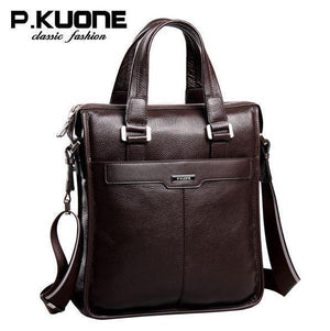 Planet Gates brown / China New brand men bag genuine leather handbag Perfect Quality Natural cowskin leather Vertical men business briefcase