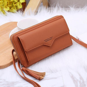 Planet Gates Brown / China Women Wallets Leather Shoulder Bag  Fashion Large Capacity Card Holder Female Zipper Wallet Slim Purse