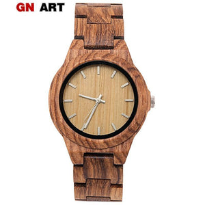 Planet Gates Brown / China Wooden Ladies Watch Hour Sports relogio feminino Zegarek Damski Women's Watches Strap Wooden Plaid