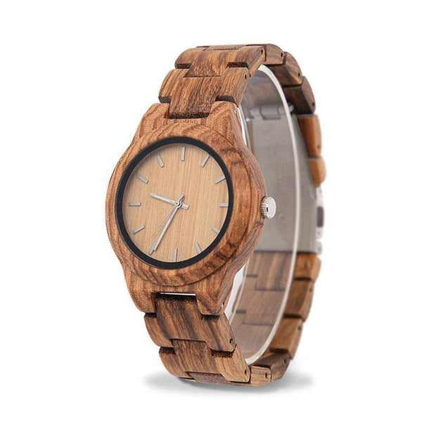 Planet Gates Brown / China Wooden Ladies Watch Hour Sports relogio feminino Zegarek Damski Women's Watches Strap Wooden Plaid