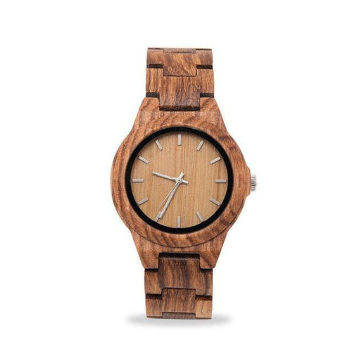 Planet Gates Brown / China Wooden Ladies Watch Hour Sports relogio feminino Zegarek Damski Women's Watches Strap Wooden Plaid