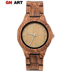 Planet Gates Brown / China Wooden Ladies Watch Hour Sports relogio feminino Zegarek Damski Women's Watches Strap Wooden Plaid