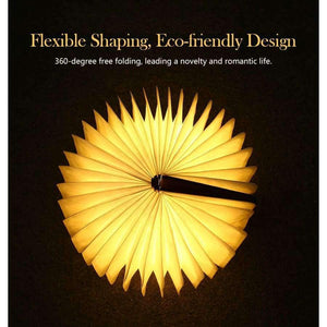 Planet Gates Brown / China Zakoo USB Rechargeable LED Light Foldable Wooden Book Shape Desk Lamp Night light Book lights Warm White Night Lighting