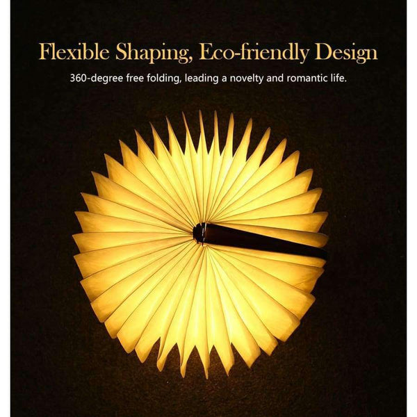 Planet Gates Brown / China Zakoo USB Rechargeable LED Light Foldable Wooden Book Shape Desk Lamp Night light Book lights Warm White Night Lighting