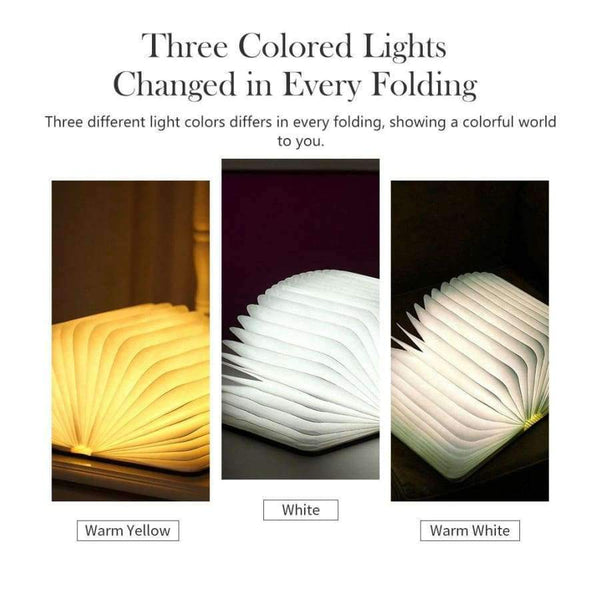 Planet Gates Brown / China Zakoo USB Rechargeable LED Light Foldable Wooden Book Shape Desk Lamp Night light Book lights Warm White Night Lighting