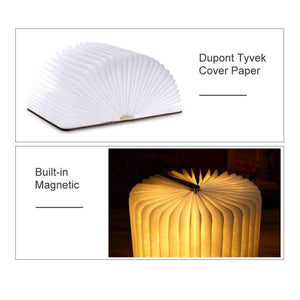Planet Gates Brown / China Zakoo USB Rechargeable LED Light Foldable Wooden Book Shape Desk Lamp Night light Book lights Warm White Night Lighting