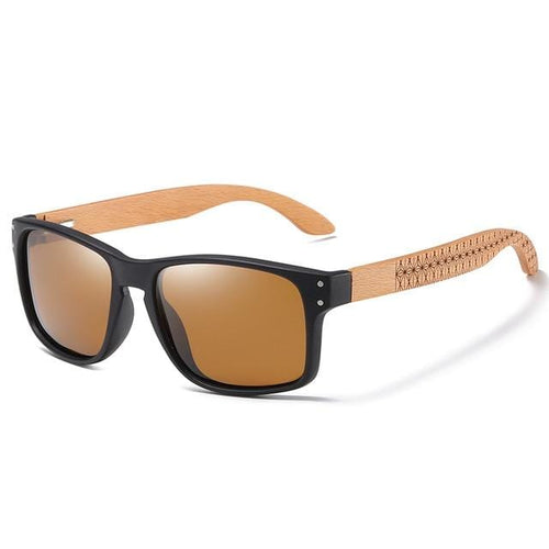 Planet Gates Brown Design Beech wood Handmade Sunglasses Men Polarized Eyewear Outdoor Driving Sun Glasses Reinforced Hinge