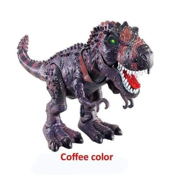Planet Gates Brown Electric dinosaur large size Walking dinosaur robot toy can walk, make sound with light Tyrannosaurus Rex toys gift for kids
