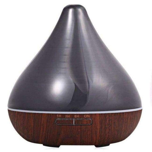 Planet Gates Brown / EU Plug 300ml Ultrasonic Air Humidifier Aromatherapy Essential Oil Diffuser 5 In 1 With 6 Color Changing LED Lights For Home Appliances