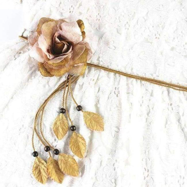 Planet Gates brown fashion flower string tassel women waist belts for dresses knot female ladies ceinture femme