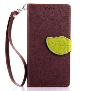 Planet Gates brown Fashion Leaf Clasp Buckle PU Leather Lether Flip Wallet Phone Case Cover For Meizu Miezu Meizy Mezu MX5 MX 5 Green