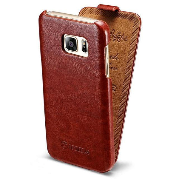 Planet Gates Brown / For Galaxy S6 Tomkas Leather Case For Samsung Galaxy S6 G9200 Retro Phone Bag Flip Cover For Samsung Galaxy S6 Edge Cases Luxury Coque