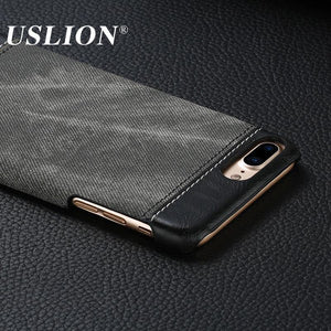 Planet Gates Brown / For iPhone 5 5s SE USLION Retro Style Cloth Skin Leather + PC Phone Cases for iphone 5 5s SE 6 6s 7 8 X Plus Back Cover Case Coque For iphone7 Plus