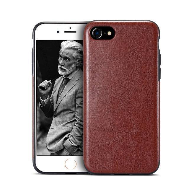 Planet Gates Black / For iPhone 7 8 [Retro Crazy Horse Style] FLOVEME Leather Phone Bag Cases For iPhone 7 Cover For iPhone 6s 6 Plus X XS Max XR Precise Hole Case