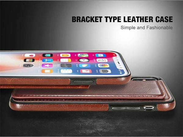 Planet Gates Brown / For iPhone 7 8 Retro PU Leather Case For iPhone X 6 6s 7 8 Plus XS 5S SE Multi Card Holders Phone Cases For iPhone XS Max XR 10 Cover
