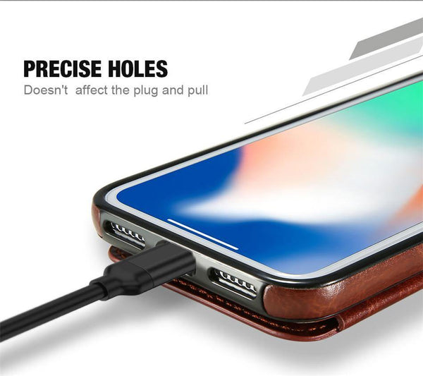 Planet Gates Brown / For iPhone 7 8 Retro PU Leather Case For iPhone X 6 6s 7 8 Plus XS 5S SE Multi Card Holders Phone Cases For iPhone XS Max XR 10 Cover