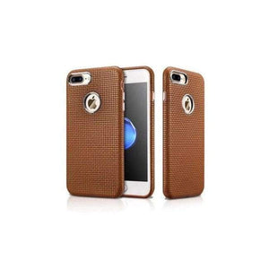 Planet Gates brown / for iPhone 7 Real Lether Woven Pattern Back Cove for iPhone 7 Plus Genuine Leather Cover