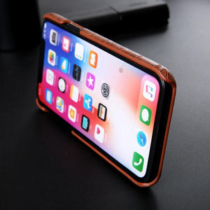 Planet Gates brown / For iPhone XS Max iPhone XS Leather Case Luxury Crocodile Pattern Hand Strap Genuine Leather Back Phone Case Cover for iPhone XS Max XS XR 7 8