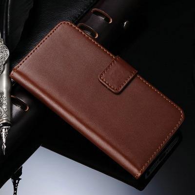 Planet Gates brown Genuine Leather Case for iPhone 5 5S SE Flip Wallet TOMKAS Stand Design with Card Slot Phone Case For iPhone 5S Cases Coque
