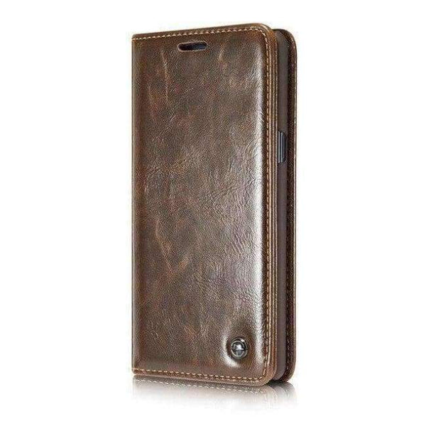 Planet Gates Brown / Genuine Leather Genuine Leather Flip Cover For Samsung Galaxy Note 9 Leather  Wallet Brand Phone Case For Galaxy Note 9 capa Retro