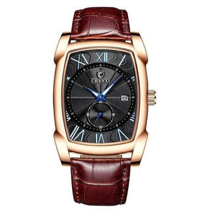 Planet Gates Brown Gold Black Men Watches Men's Military Clock Relogio Masculino Brown Leather Wristwatches 2019 New Style Erkek Kol Saati
