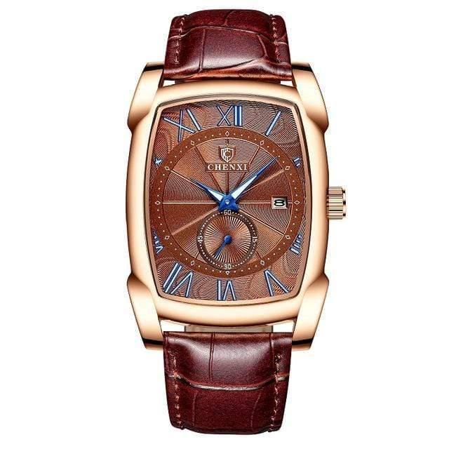 Planet Gates Men Watches Men's Military Clock Relogio Masculino Brown Leather Wristwatches 2019 New Style Erkek Kol Saati