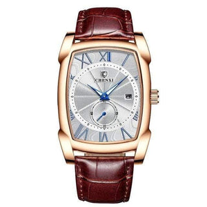 Planet Gates Brown Gold White Men Watches Men's Military Clock Relogio Masculino Brown Leather Wristwatches 2019 New Style Erkek Kol Saati