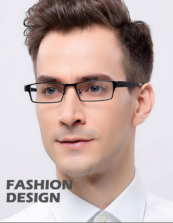 Planet Gates Brown Half-Rim Men Titanium Alloy Eyeglasses Frame for Men Eyewear Flexible Temples Legs IP Electroplating Alloy Material,4 Styles,4 Colors