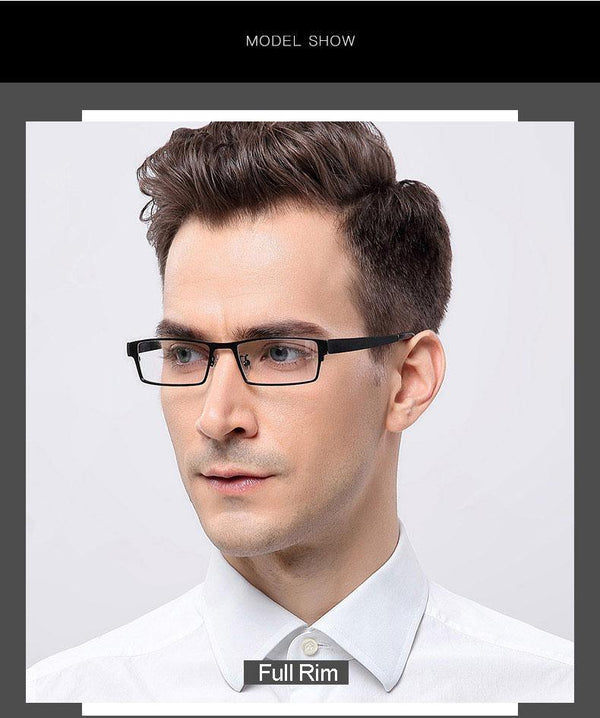 Planet Gates Brown Half-Rim Men Titanium Alloy Eyeglasses Frame for Men Eyewear Flexible Temples Legs IP Electroplating Alloy Material,4 Styles,4 Colors